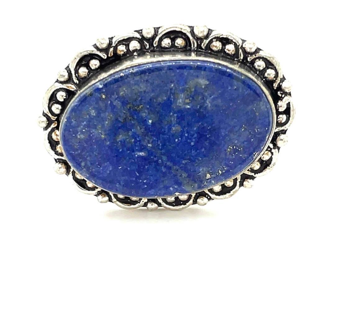 Lapis Ring Real Solid Sterling Silver 925 10.8g S… - image 6