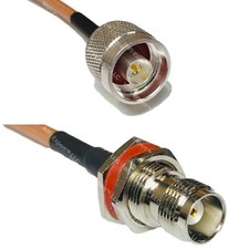 RG400 N MALE to TNC FEMALE BULKHEAD RF Cable FAST-SHIP LOT