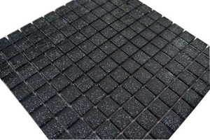 Glas Mosaik Fliesen Glasmosaik Matte Schwarz Mit Glitzer Badezimmer Wand 522m Ebay