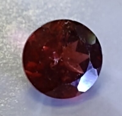 Estate Find~Blood Red! .80ct 6x6mm Round Cut 1.735RI Hessonite Garnet Gemstone!