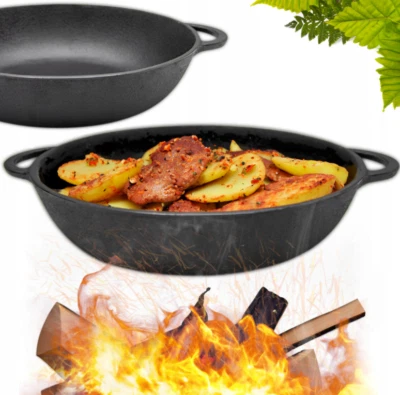 Gusseisenpfanne Grillpfanne Gusseisen Pfanne Servierpfanne 35cm, 38cm, 40cm - Bild 1 von 4