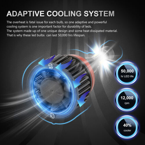 MOSTPLUS 130W 13000LM 4 Sides TX1860 LED Headlight Low Beam H8 H9 H11 6000K Bulb - Picture 6 of 10