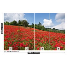 Non woven Wall Mural Photo Wallpaper Poster Picture Image Poppy field