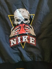Nike Skeleton Black  Yellow Vented Windbreaker, Loose Fit, Youth Medium