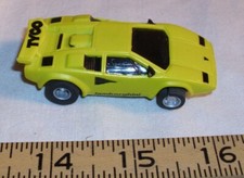 TYCO 440X2 LAMBORGHINI COUNTACH HO SLOT CAR 1970s IN YELLOW