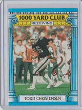 1987 Topps 1000 Yard Club Insert #13 Todd Christensen Los Angeles Raiders