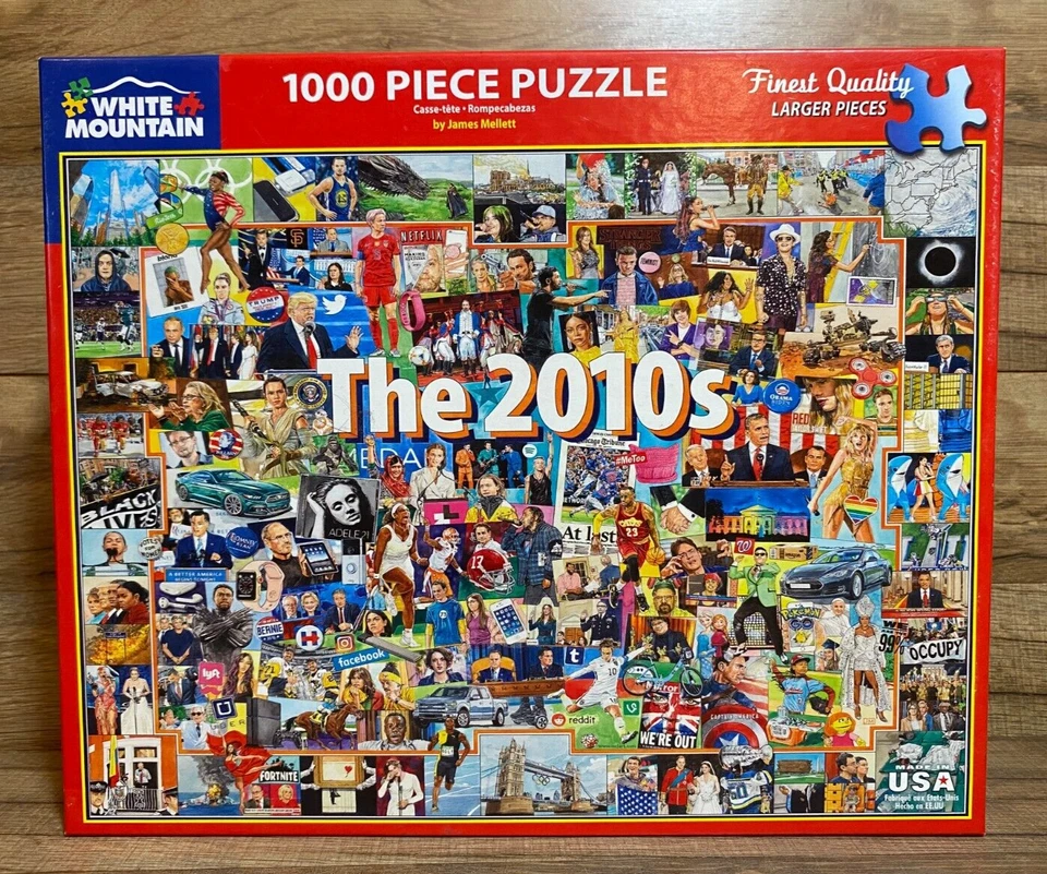 LOTE / 8 - ROMPECABEZAS DE MONTAÑA BLANCA - 1000 PIEZAS - MÁS VENDIDOS - CAFÉ - ENVOLTORIO DE DULCES Foto 3 de 4