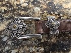 Brighton Woman’s Brown Croc Leather Belt size ML(32). Very Good Used Condition  — photo 5
