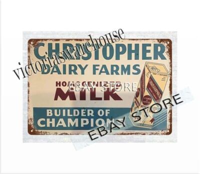 CHRISTOPHER DAIRY FARMS MILK metal tin sign Tin Plaque home decor stores