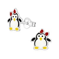 Pinguin Kinder Ohrringe 925 Silber FüR MäDchen Ohrstecker Schmuck Geschenk