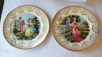 2 Vintage Royal Tudor Ware Barker Bros. ZIMCO Zierteller Damen & Freier
