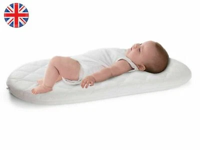 FOAM EXPRESS Moses Basket Mattress Oval Shaped Quilted Breathable Anti Allergenic All Sizes