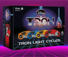 LE of 250 Disney TRON Light Cycles 1st Gen 4-Pack Eaglemoss Hero Collector Ed
