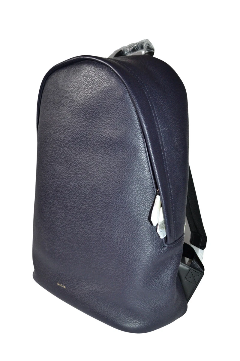 Black and Blue Leather Backpack