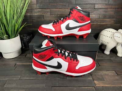 Air Jordan 1 Mid TD Football Cleats Chicago White Red FJ6805  display picture 1