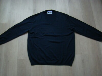 WALBUSCH V PULLOVER 58 60 Herren Feinstrick Baumwolle Strickpullover Pulli BLAU