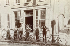RARE!  F. G. CRONE BICYCLE MFG. Co. FACTORY w/WORKERS  POTTSVILLE PA. PHOTO 1898