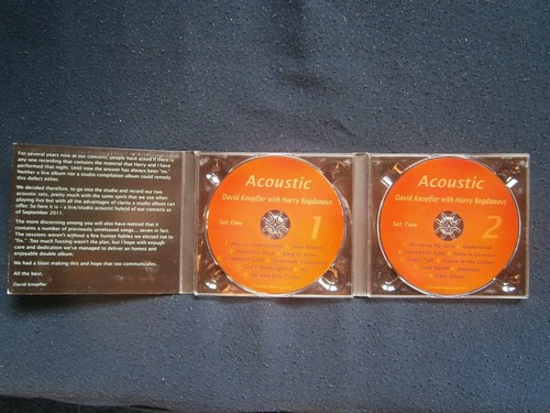 David Knopfler with Harry Bogdanovs - Acoustic, 2 CD, Tri-Fold-Digipak, Signiert - Bild 3 von 3