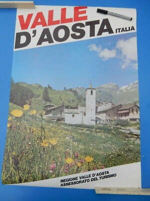 Valle d'Aosta  Val d'Aosta poster 47/68 cm  1970s  era   