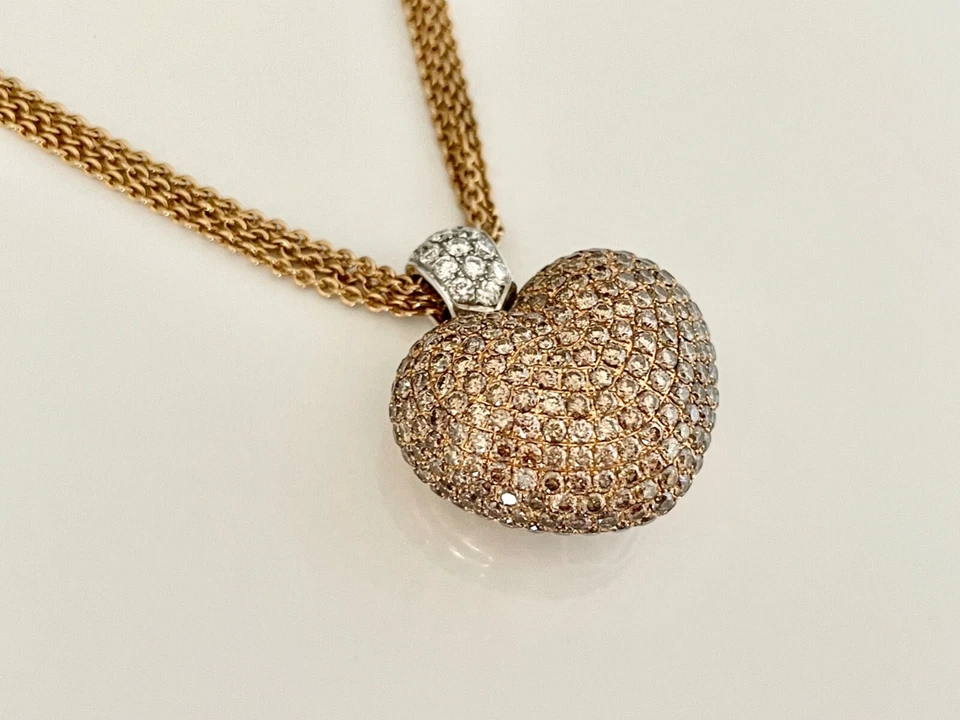 WEMPE by KIM ANHÄNGER mit 5,20ct. BRILLANTEN  750/18 KARAT ROSÉGOLD & 585 KETTE - Bild 4 von 4