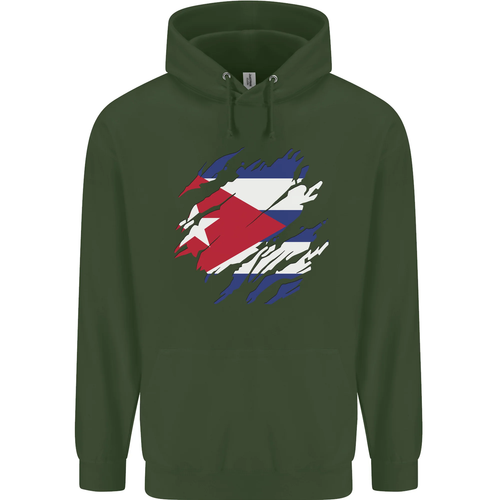 Torn Cuba Flag Cuban Day Football Childrens Kids Hoodie - Picture 49 of 88