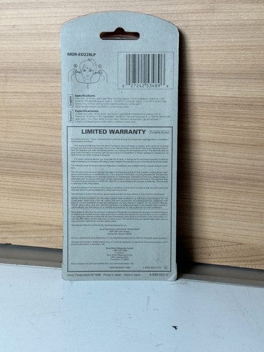 Auriculares Sony Groove MDR-ED228LP 1998 Hechos en Japón NUEVOS SELLADOS - Imagen 3 de 5