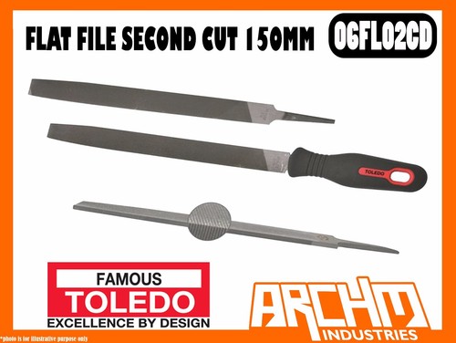 TOLEDO 06FL02CD - FLAT FILE SECOND CUT 150MM RECTANGULAR TAPERED WIDTH ...