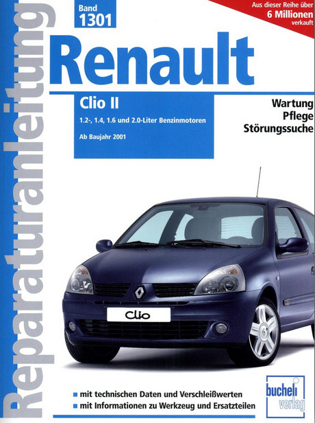 Thumbnail - Renault Clio Ii (01-09) Reparaturanleitung Bucheli 1301