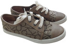 Pre-Owned and Used CALVIN KLEIN Beige Brown Monogram Women’s CK Sneakers Size 7 — photo 3