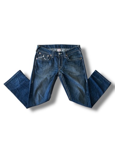 Pantalones de mezclilla vintage Y2K True Religion para hombre 32x29 (34) azul recto punto grueso - Imagen 2 de 22