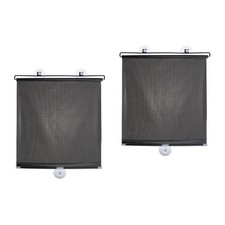 2 Sets Black Out Curtains Suction Cups Small Blind Window Shades Blackout