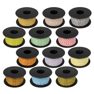 100m Litze / Kabel 0,14mm² RINGDRUCK einadrig 2-farbig flexible Litze auf Spule