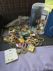 Vtg Costume Jewelry Junk Lot For Scrap,repair Or Repurpose Pre Owned Condition