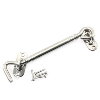 RLECS 6 Inch Cabin Lock Hook Eye Door Latch Stainless Steel Window Shed Gate ...