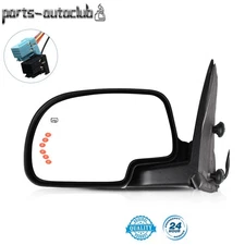 Side View Mirror Power Heated Turn Signal Driver Door Fits 2003-07 GMC Chevy