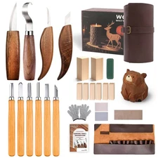 Krbnk Wood Carving Kit for Adults & Beginners – 10 Knives (4+6) Whittling Kit...