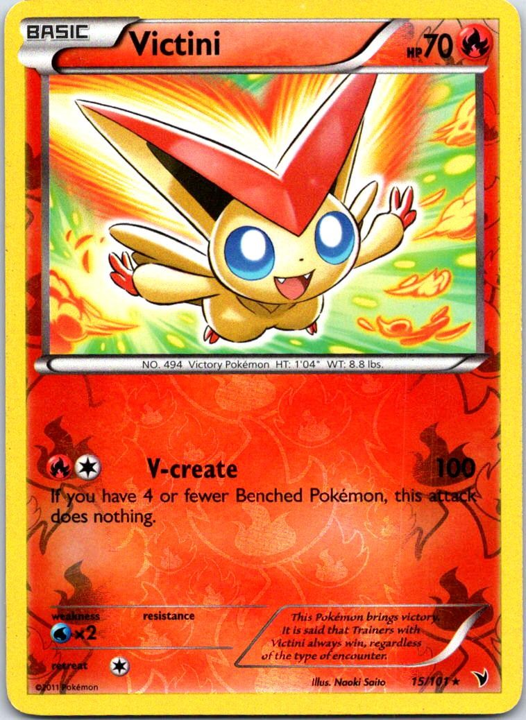 Victini 15/101 Holo Rare Noble Victories Pokemon Reverse Holo HP