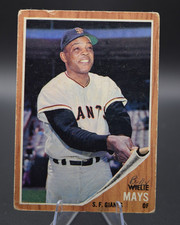 1962 Topps Baseball Willie Mays #300 San Francisco Giants