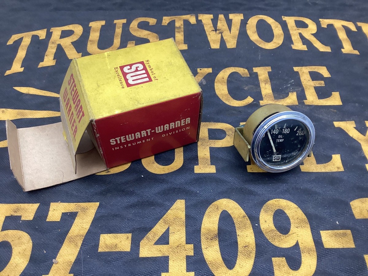 Vintage Stewart Warner SW Oil Temperature Gauge 419137 WITH BOX | eBay