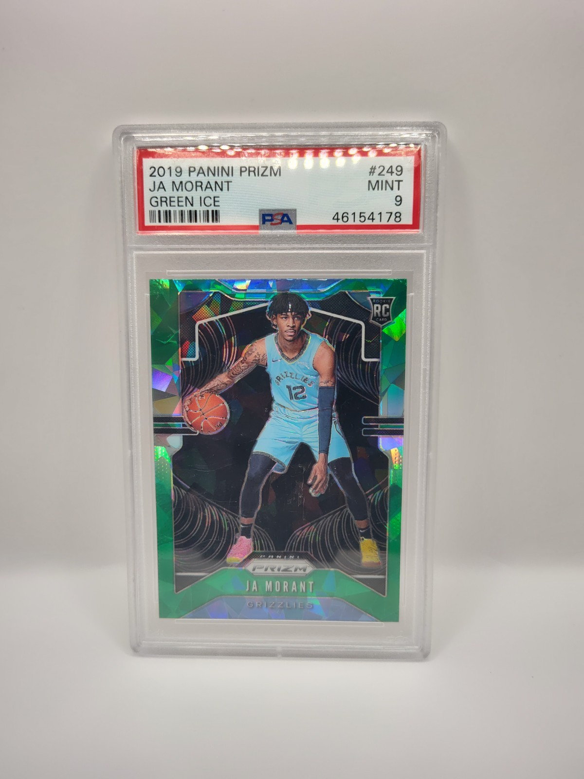 2019-20 Panini Prizm - Rookie Ja Morant #249 Green Ice Prizm (RC) PSA 9 Low Pop