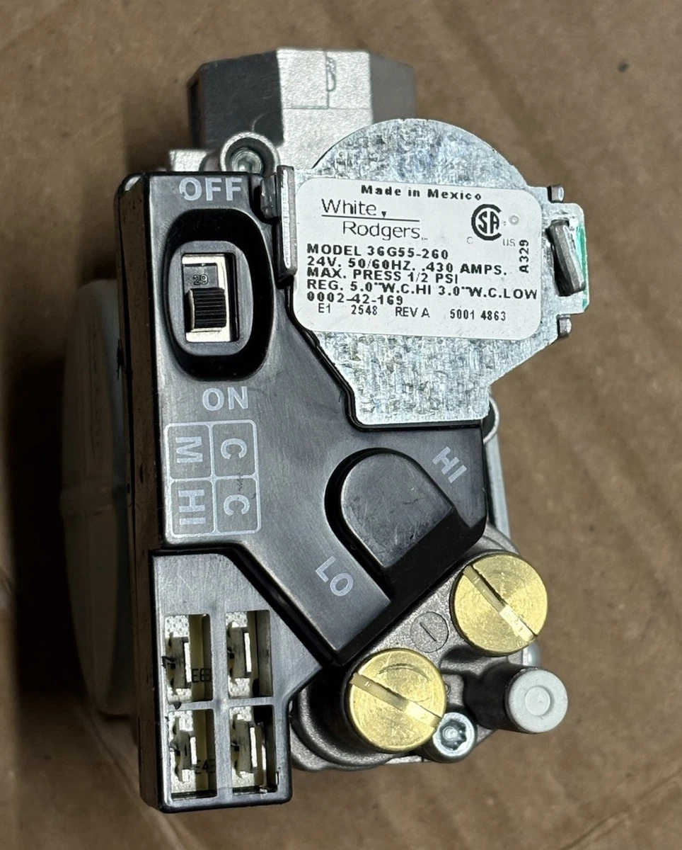 White Rogers Model 36G55-260 two-stage, slow-opening combination gas valve NEW photo 1