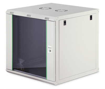 DIGITUS 19 Zoll Netzwerkschrank 12HE Wandmontage 600mm Tiefe grau