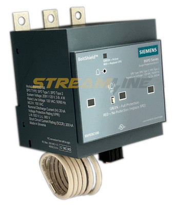Siemens BSPD3C100 Surge Protection Device, 3P, 3Ø, 4-Wire, 200kA, 208Y/120Vac