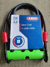 ABUS Ultra 410K 230mm Level 8 D-Lock and 120cm Cobra Loop Cable Bicycle Lock
