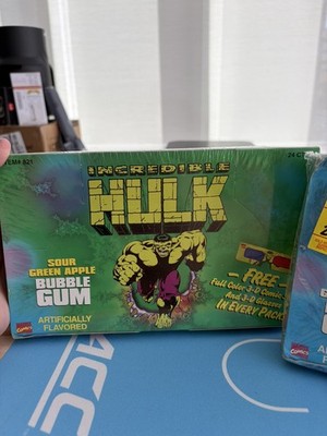 Vintage Marvel 1990 Fleer HULK Green Apple Bubble Gum Sealed Unopened Box