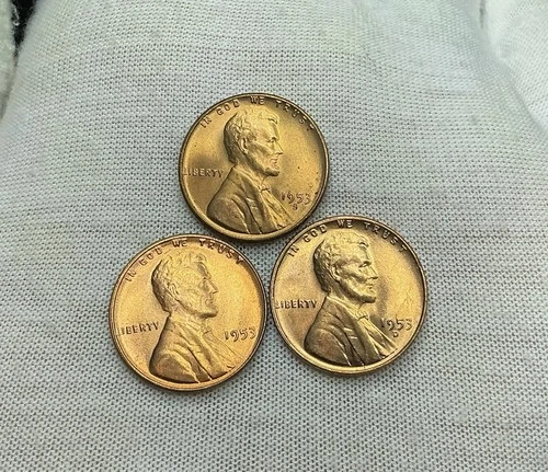 1953 P-D-S Lincoln Wheat Cents Gem BU+ SUPERB!! Nice Set of 3 BEAUTIFUL!! U259
