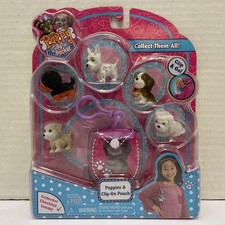 New/Sealed Puppy in my Pocket 6 Piece Set Puppies  Clip-on Pouch