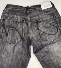 White Tag Premium Denim Men  s Jeans Gray Wash Size 33x34 Wide Leg Baggy Y2K