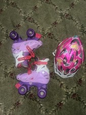 Dora Roller Skates Size 10-13 Vintage 2006  Schwinn Pink Girls Helmet Youth Set