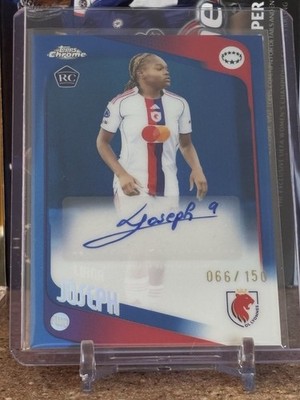 Liana Joseph 2025-26 Topps Chrome UWCL Blue Auto /150 #CA-JO RC Lyon France